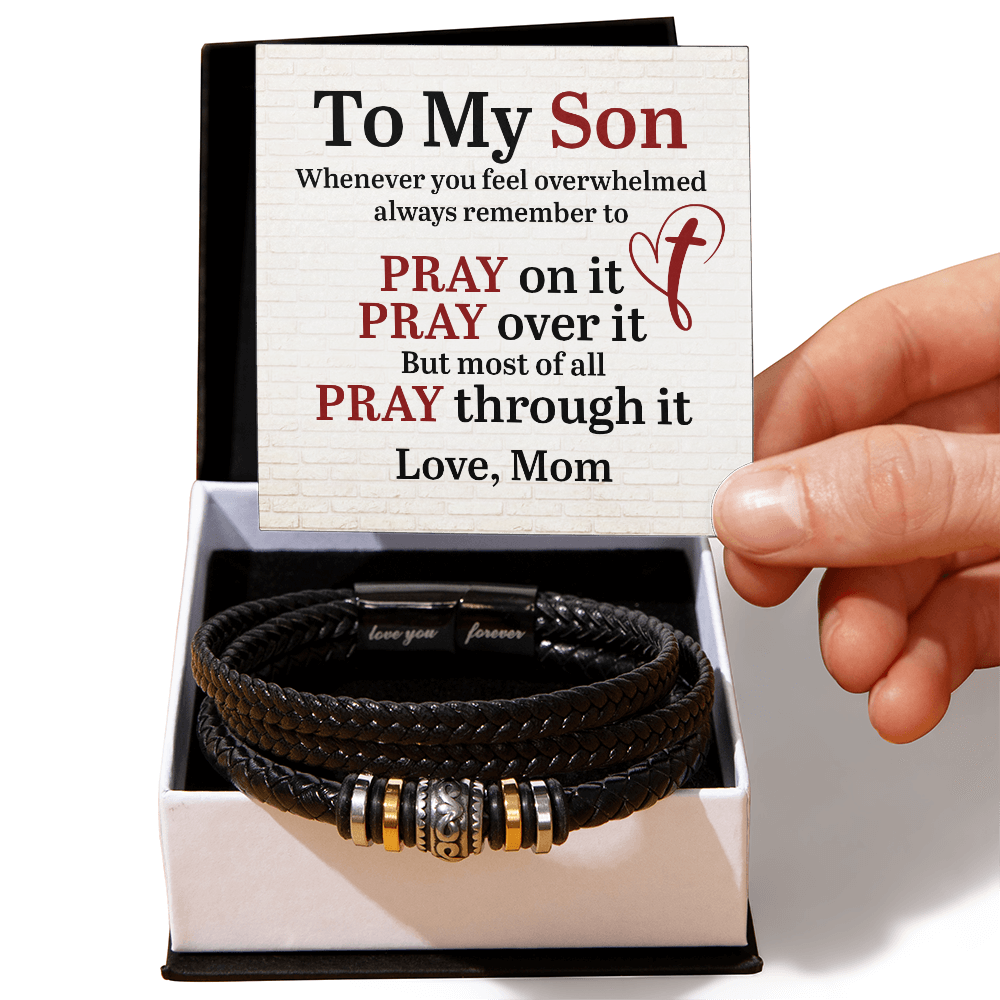 To My Son "Whenever you feel Overwhelmed" Love You Forever Bracelet!