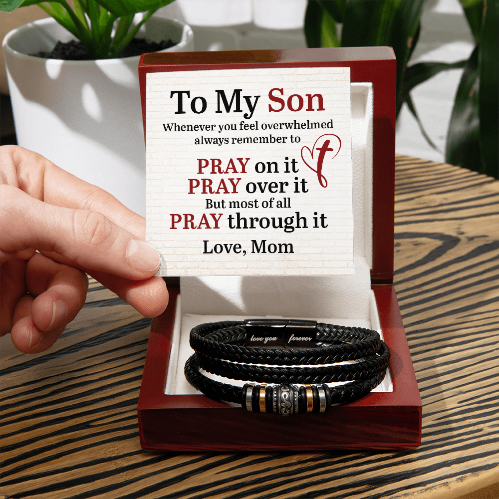 To My Son "Whenever you feel Overwhelmed" Love You Forever Bracelet!