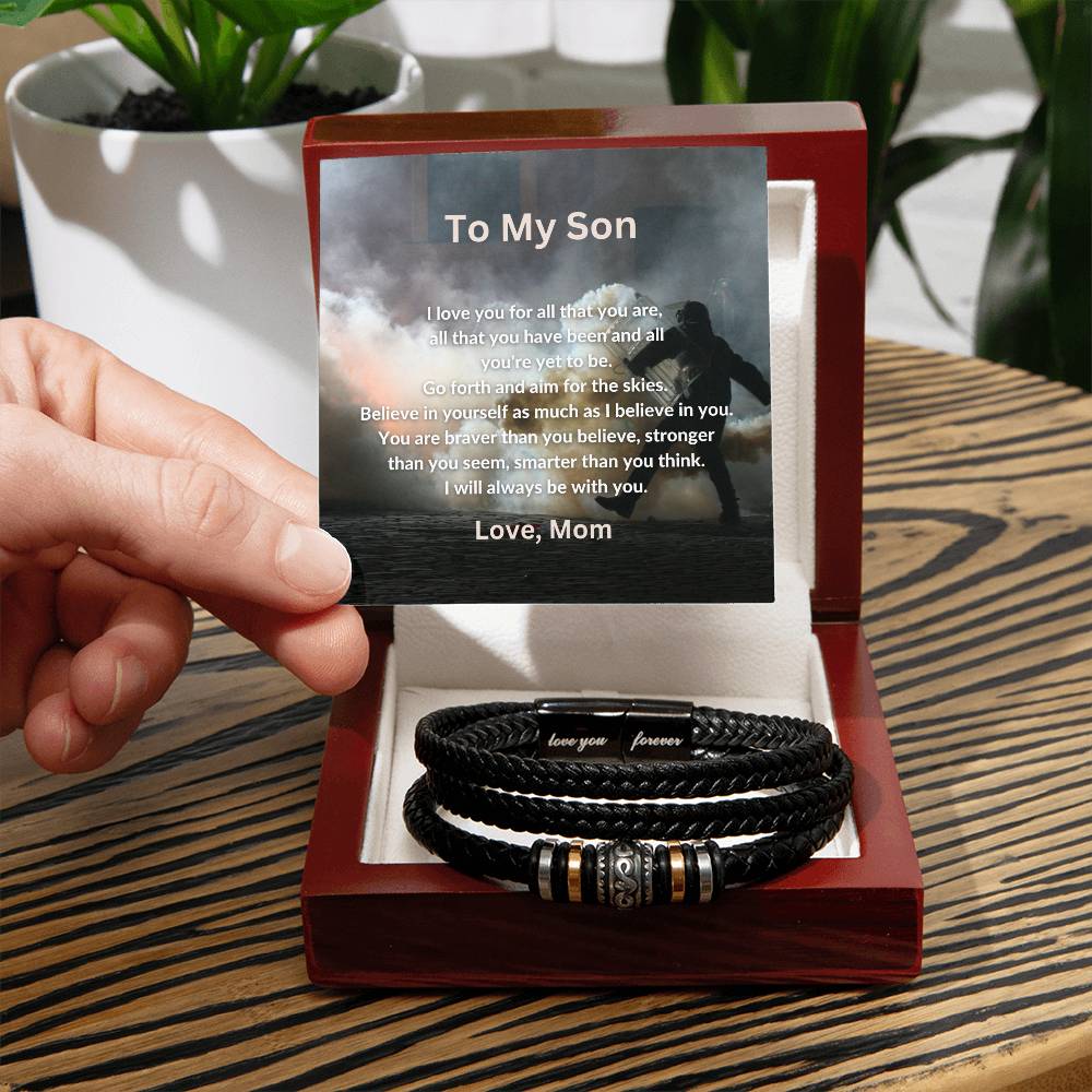 To My Son "For All that you are" Forever Love Bracelet