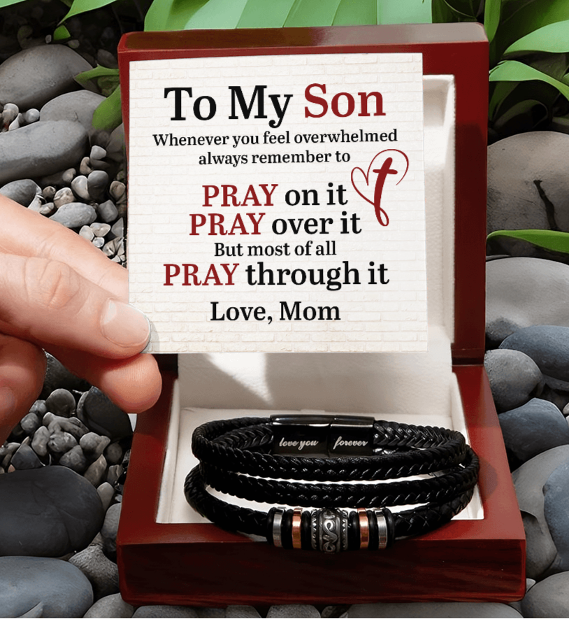 To My Son "Whenever you feel Overwhelmed" Love You Forever Bracelet!