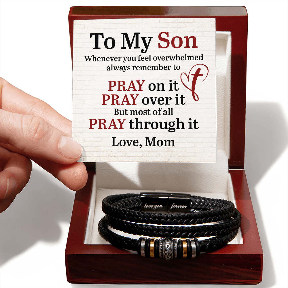 To My Son "Whenever you feel Overwhelmed" Love You Forever Bracelet!