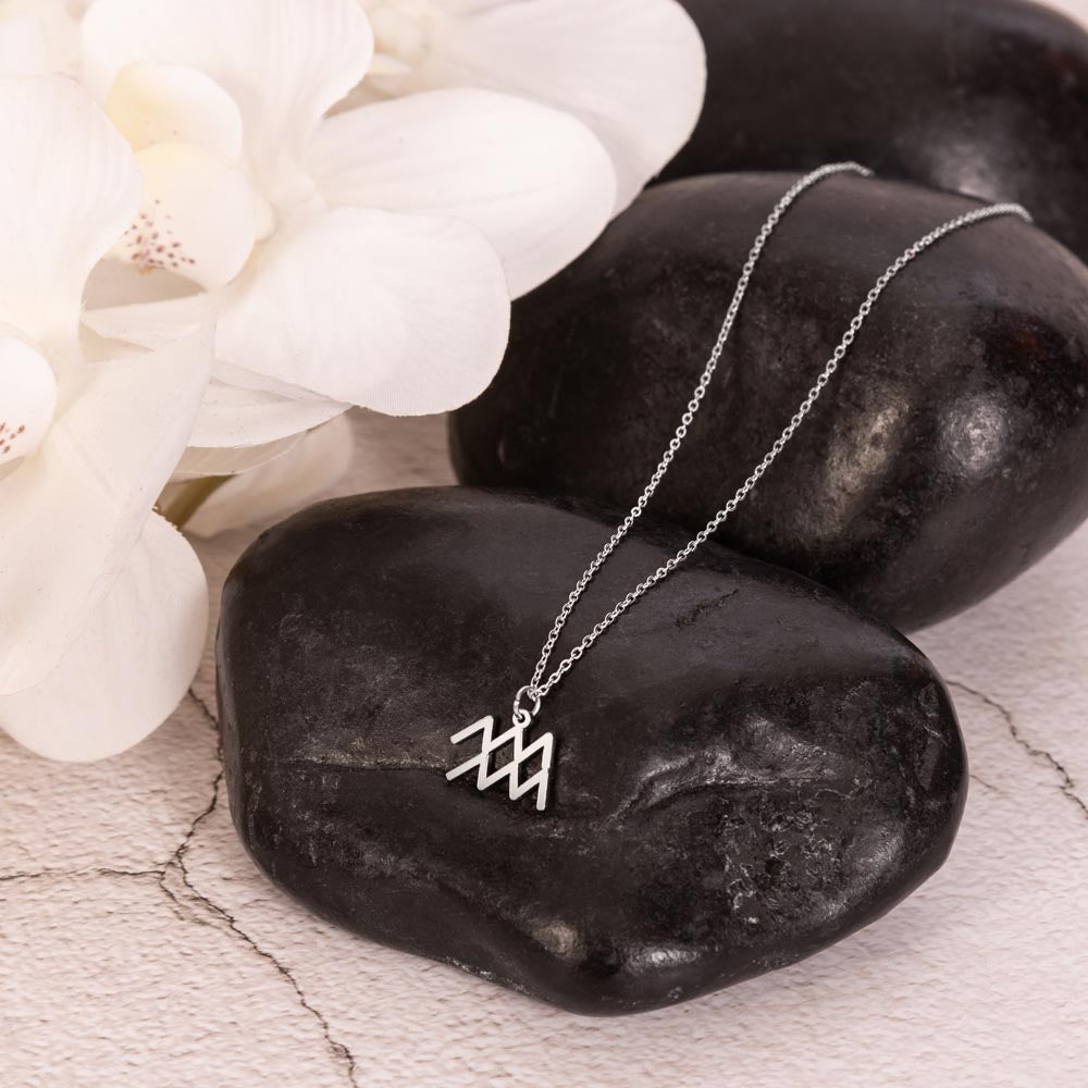 To My Daughter "Loved More Than You Know" Zodiac Symbol Necklace