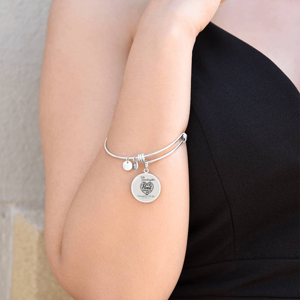 To My Granddaughter "My Heart Belong To You" Circle Bangle