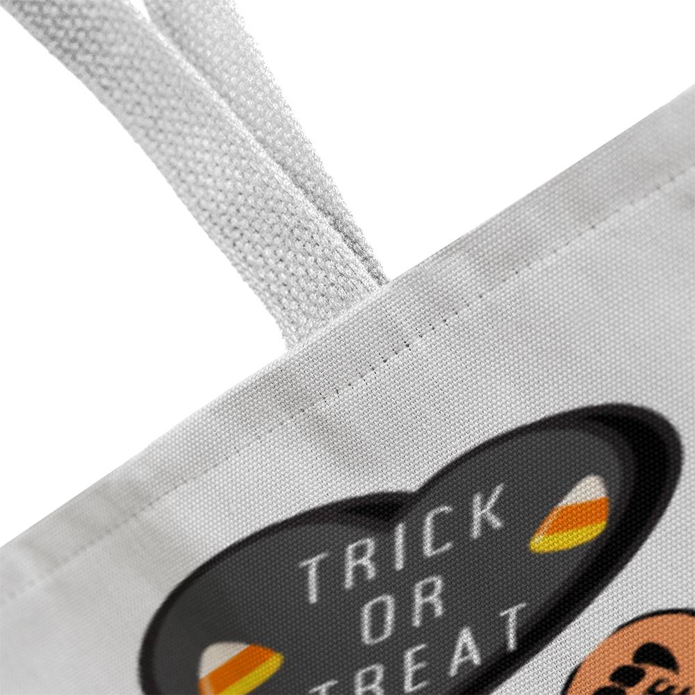 Halloween Heart Canvas Tote Bag for Trick or Treat Goodie gift! "Haunt Me"