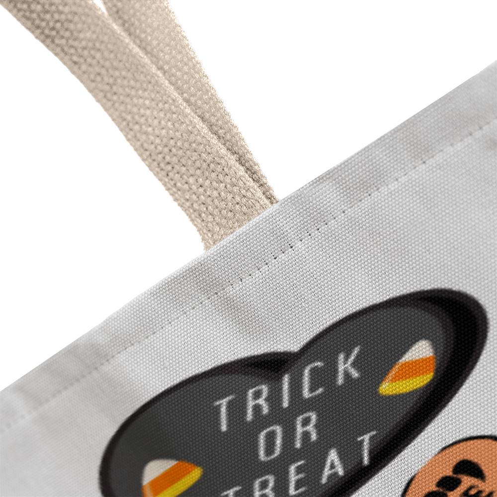 Halloween Heart Canvas Tote Bag for Trick or Treat Goodie gift! "Haunt Me"