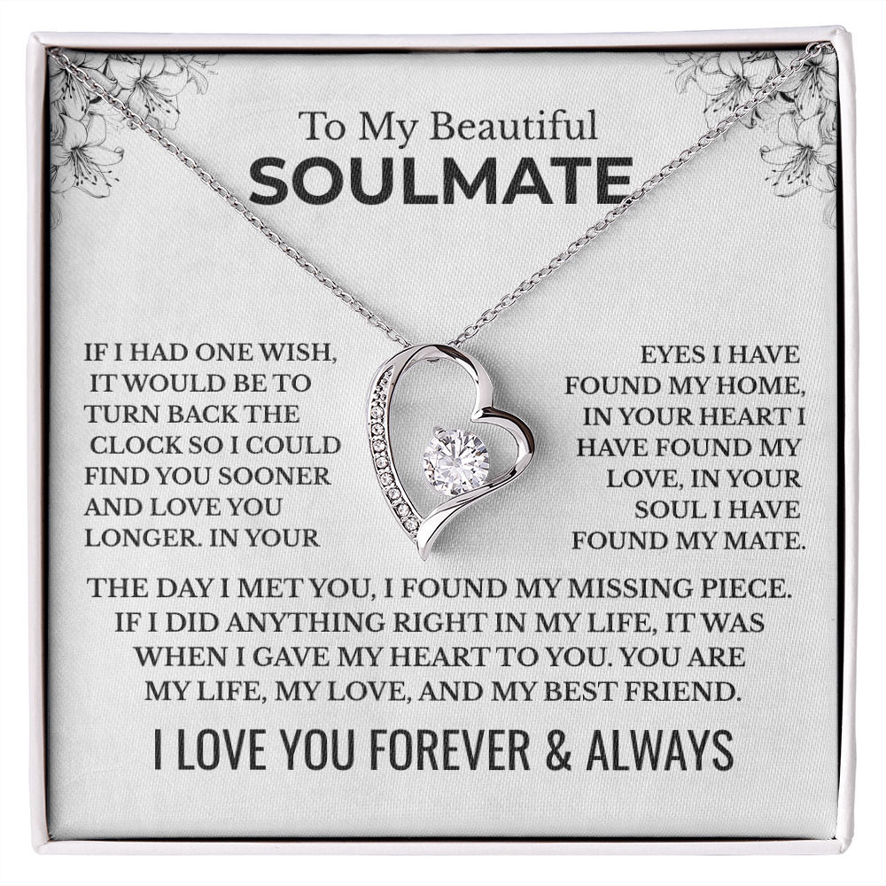 To My Beautiful Soulmate "The Day I Met You" Forever Love Necklace