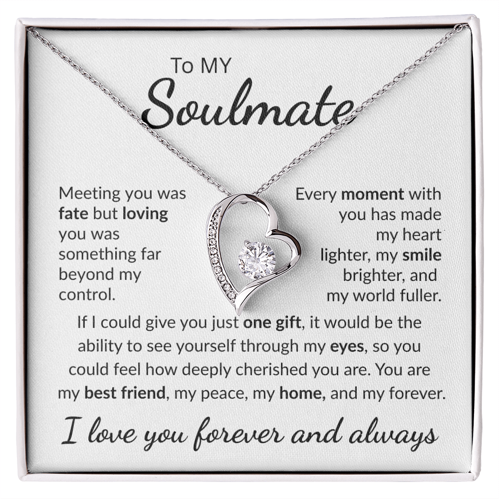 To My Soulmate "My Peace" Forever Love Necklace