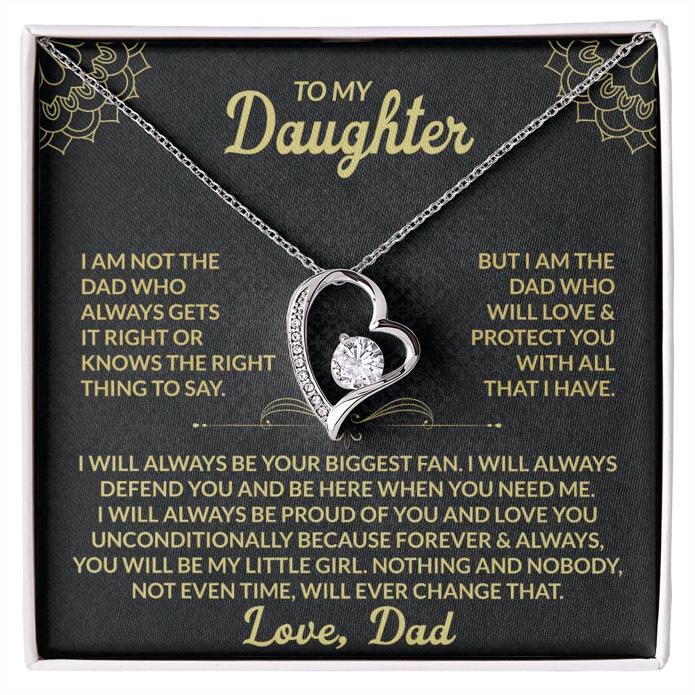 To My Daughter "I Will Always Be Your Biggest Fan" Forever Love Necklace!