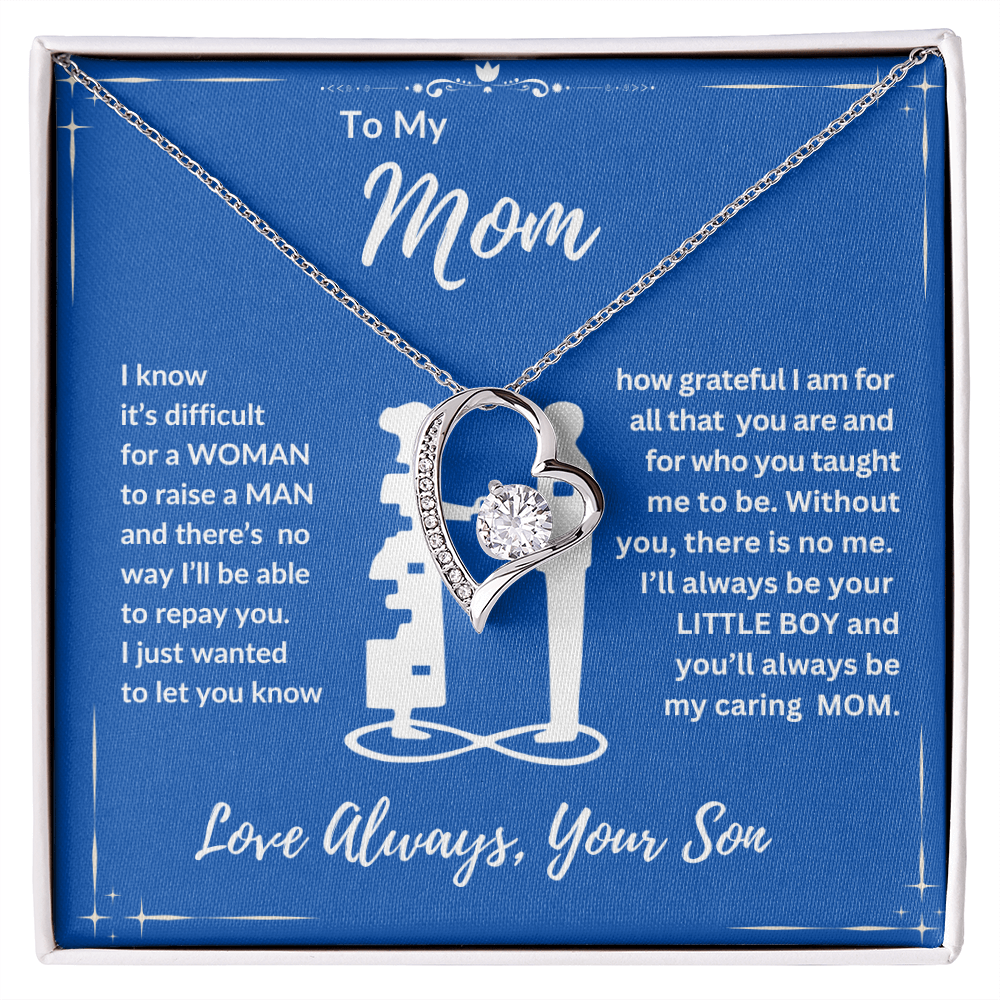 To Mom "Your Little Boy" Happy Mother's Day | Happy Anniversary | Forever Love Necklace