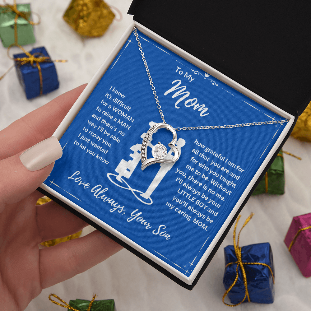 To Mom "Your Little Boy" Happy Mother's Day | Happy Anniversary | Forever Love Necklace