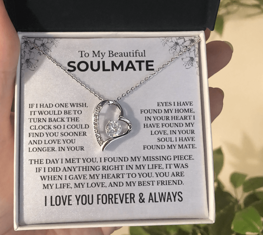 To My Beautiful Soulmate "The Day I Met You" Forever Love Necklace
