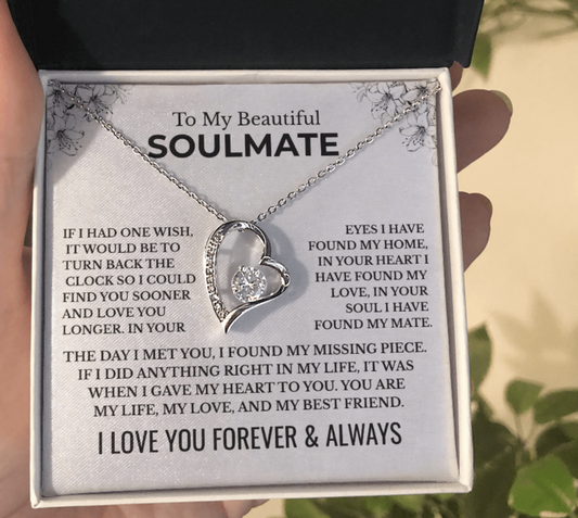 To My Beautiful Soulmate "The Day I Met You" Forever Love Necklace