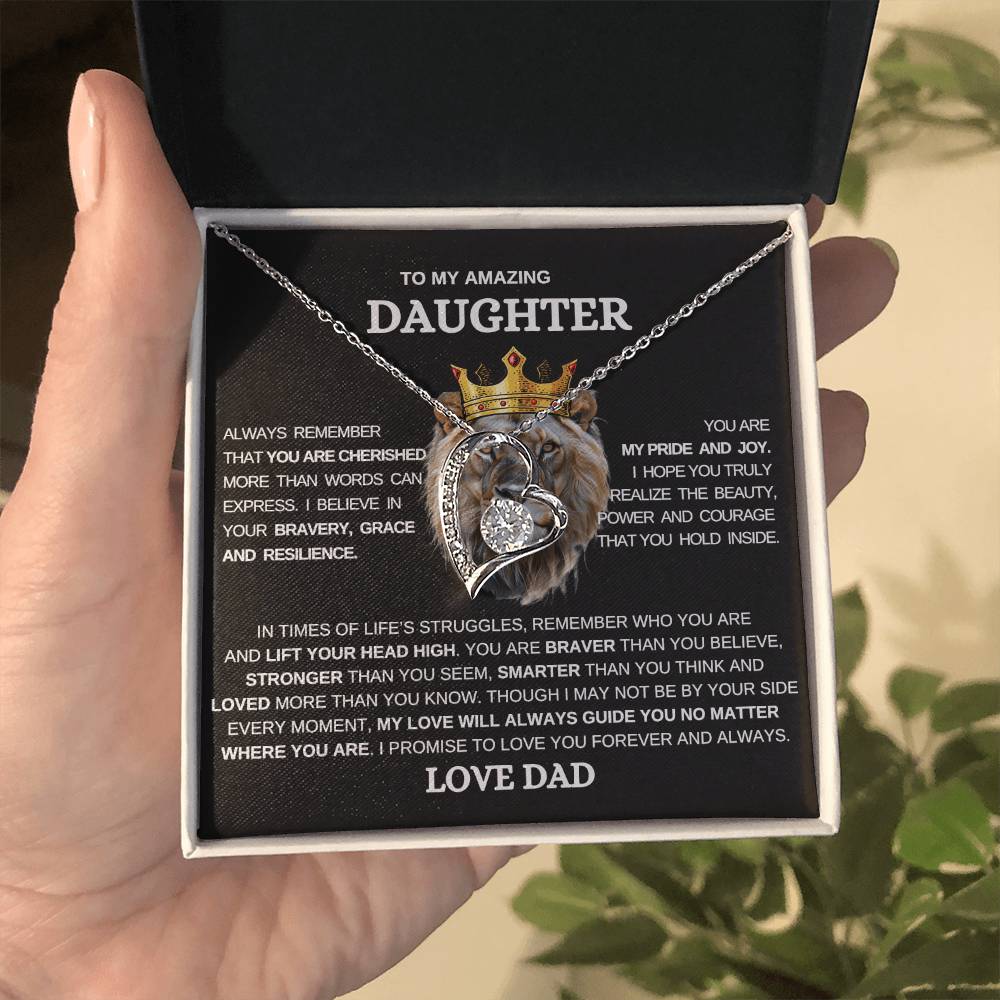 To My Daughter "You are Cherished" Forever Love Necklace!