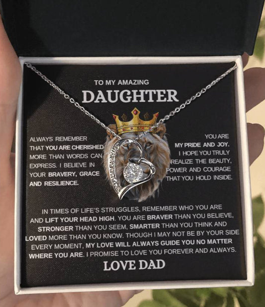 To My Daughter "You are Cherished" Forever Love Necklace!