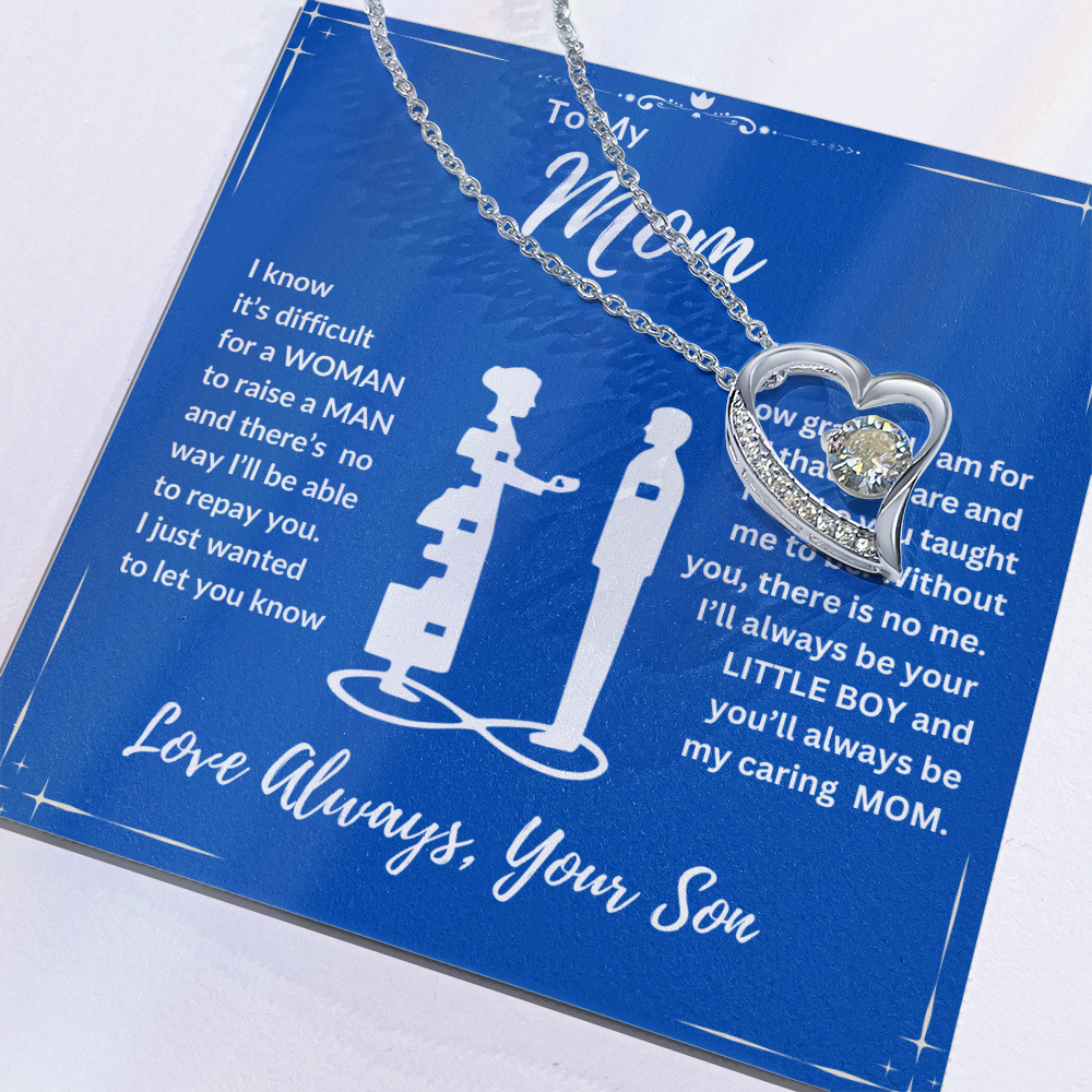 To Mom "Your Little Boy" Happy Mother's Day | Happy Anniversary | Forever Love Necklace