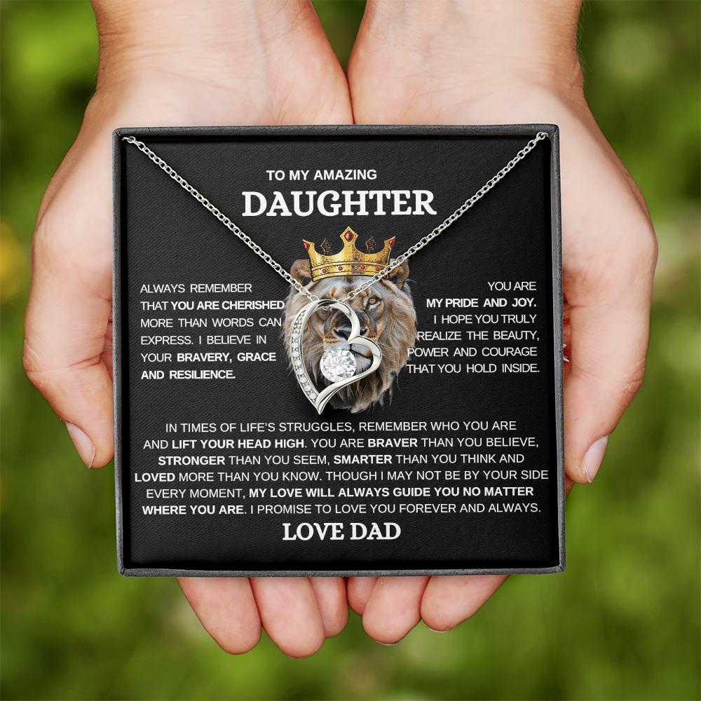 To My Daughter "You are Cherished" Forever Love Necklace!