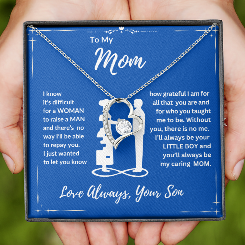 To Mom "Your Little Boy" Happy Mother's Day | Happy Anniversary | Forever Love Necklace