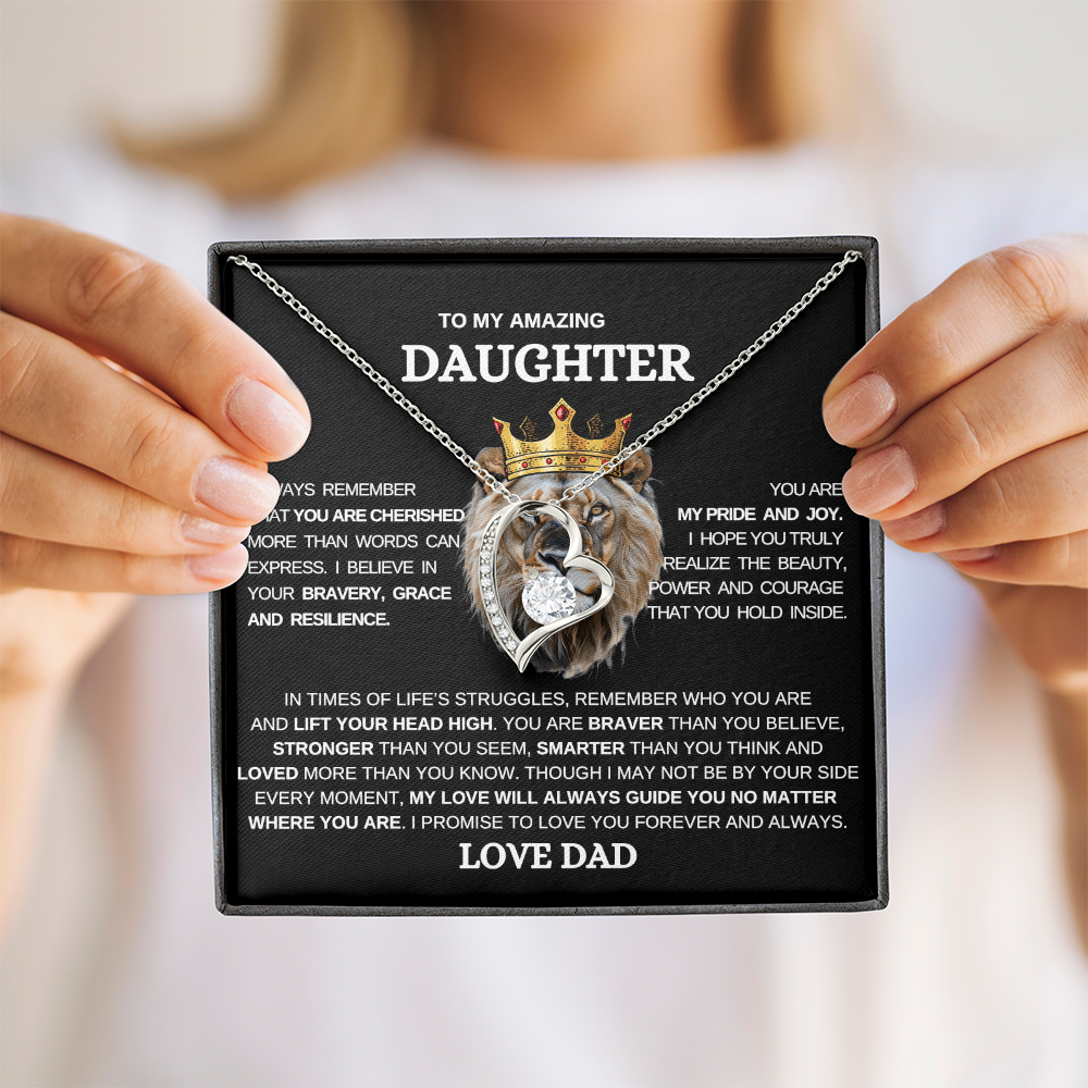 To My Daughter "You are Cherished" Forever Love Necklace!