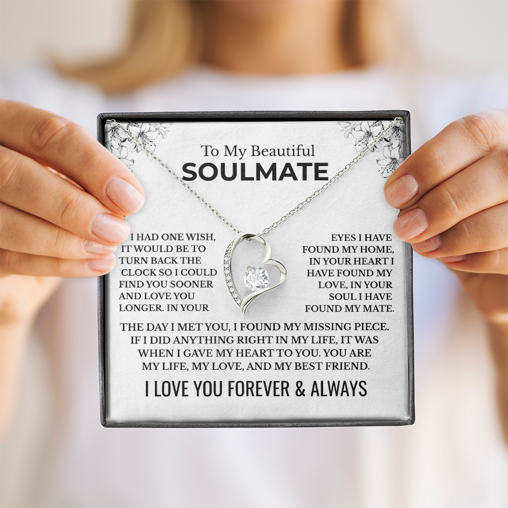 To My Beautiful Soulmate "The Day I Met You" Forever Love Necklace
