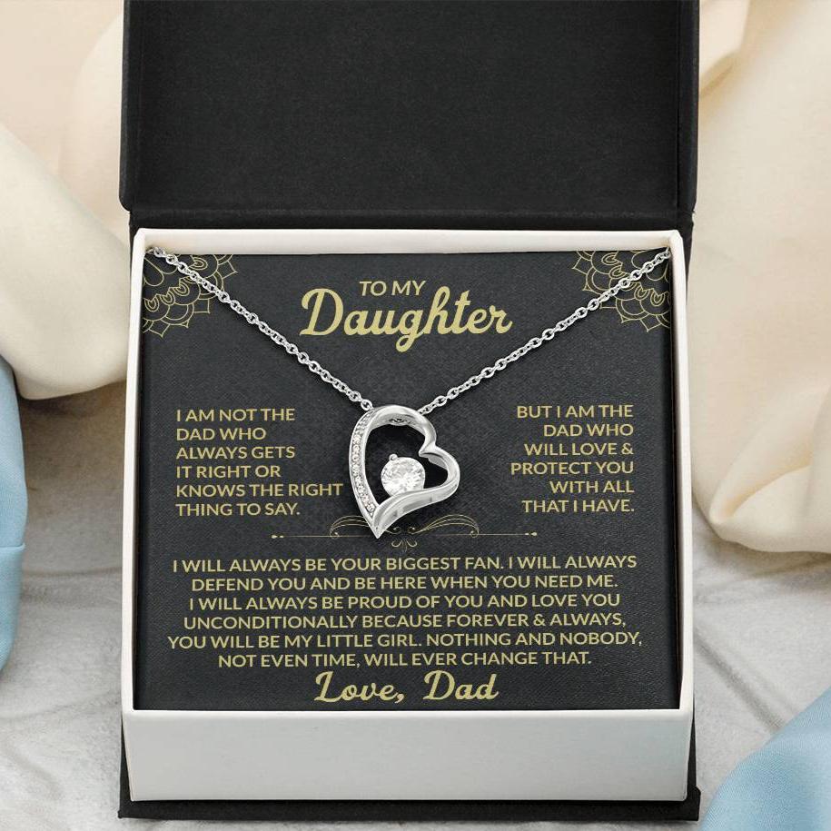 To My Daughter "I Will Always Be Your Biggest Fan" Forever Love Necklace!