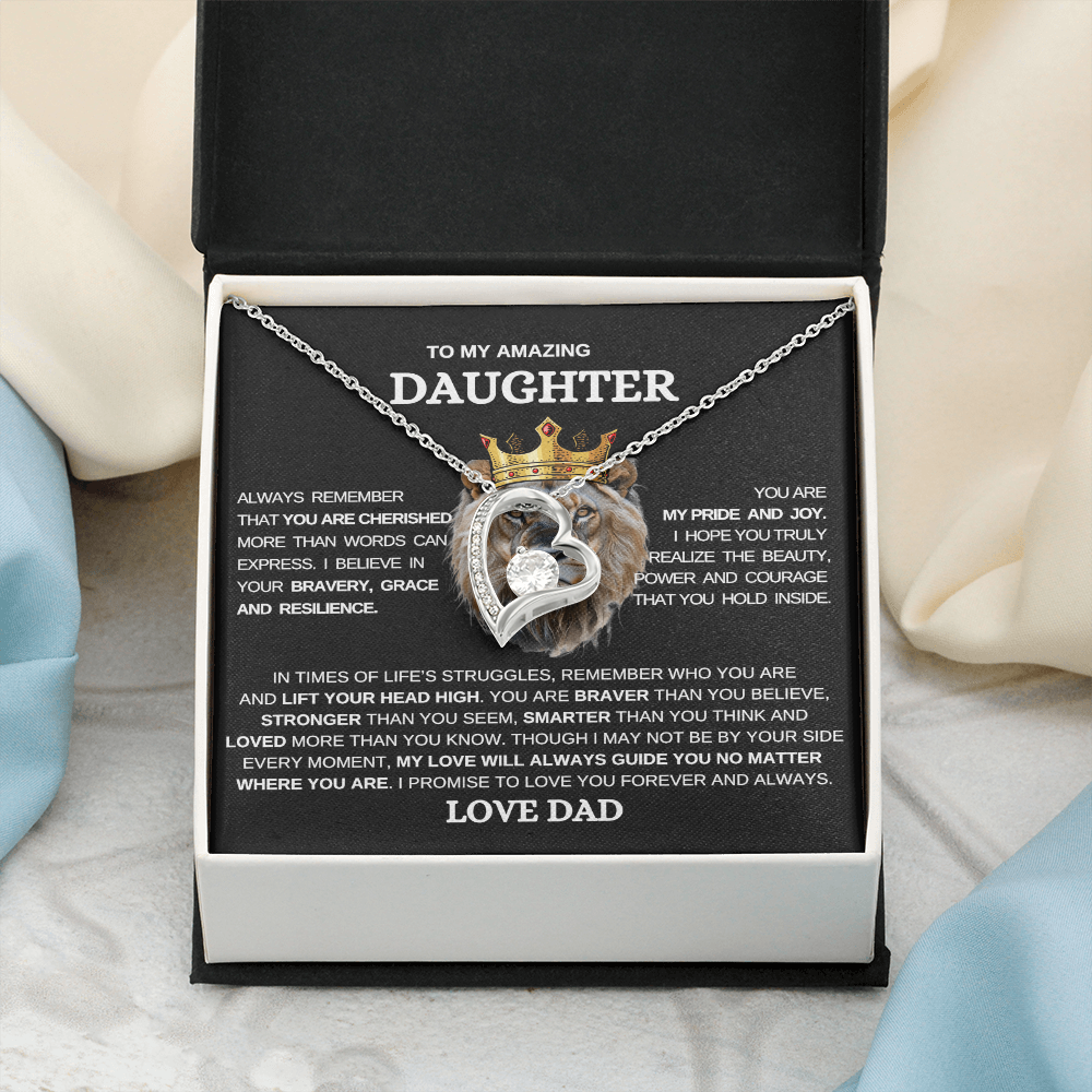 To My Daughter "You are Cherished" Forever Love Necklace!
