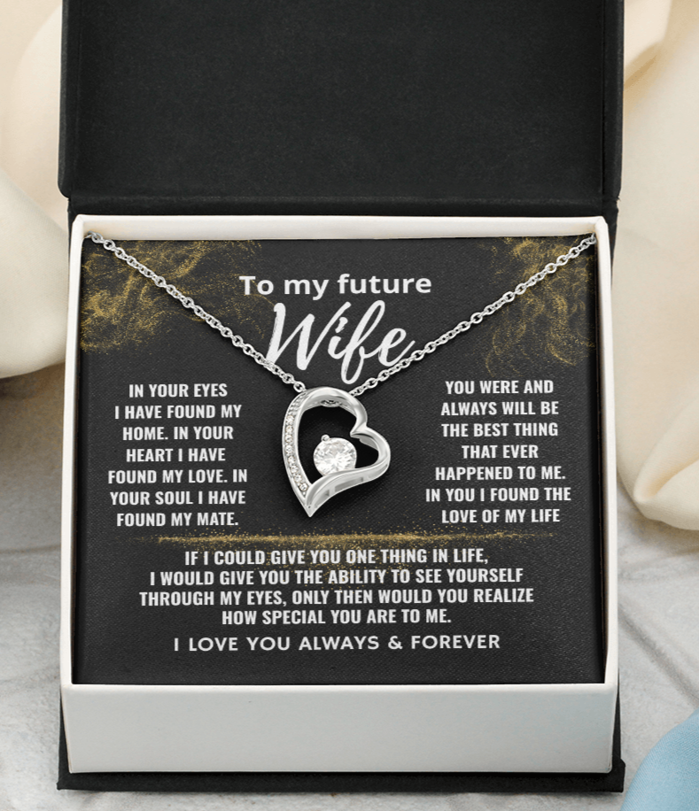 To My Future Wife " In Your Eyes" Romantic Love Necklace