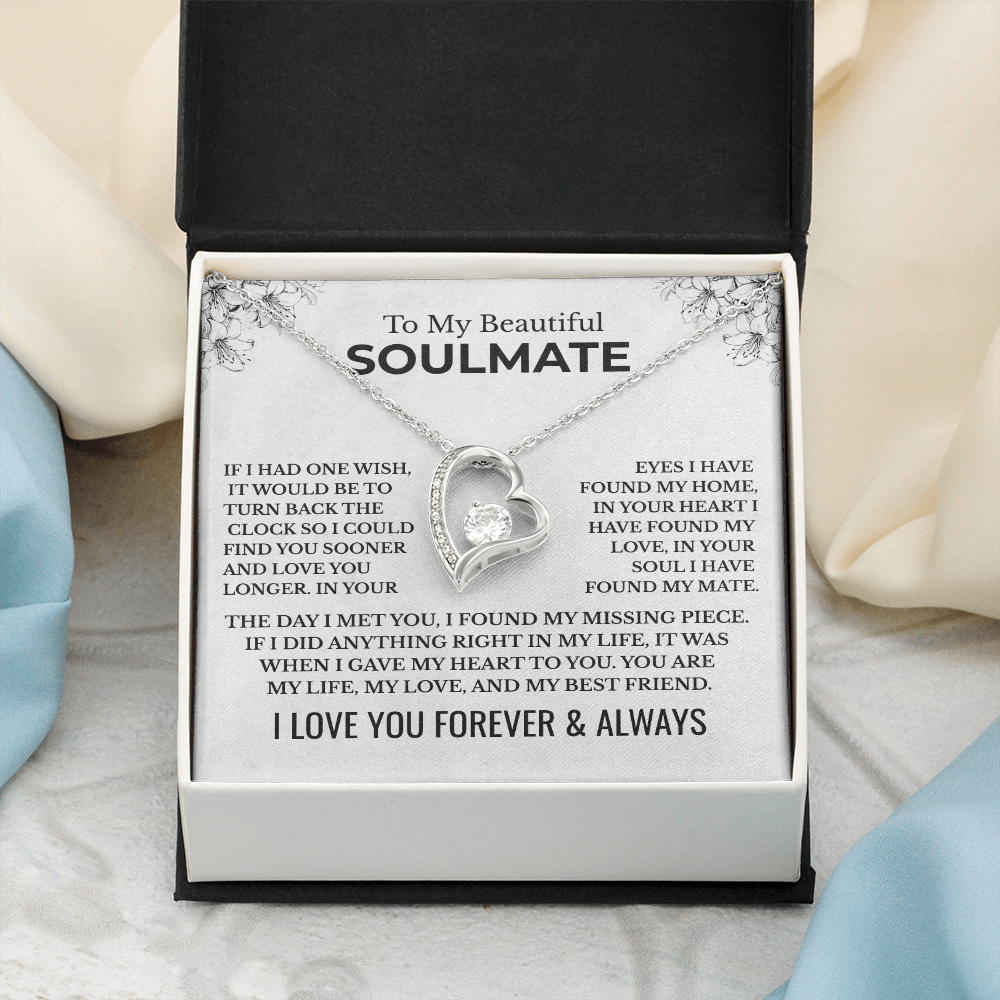To My Beautiful Soulmate "The Day I Met You" Forever Love Necklace