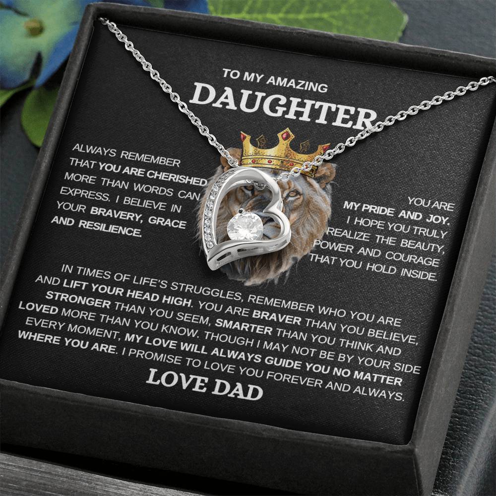 To My Daughter "You are Cherished" Forever Love Necklace!