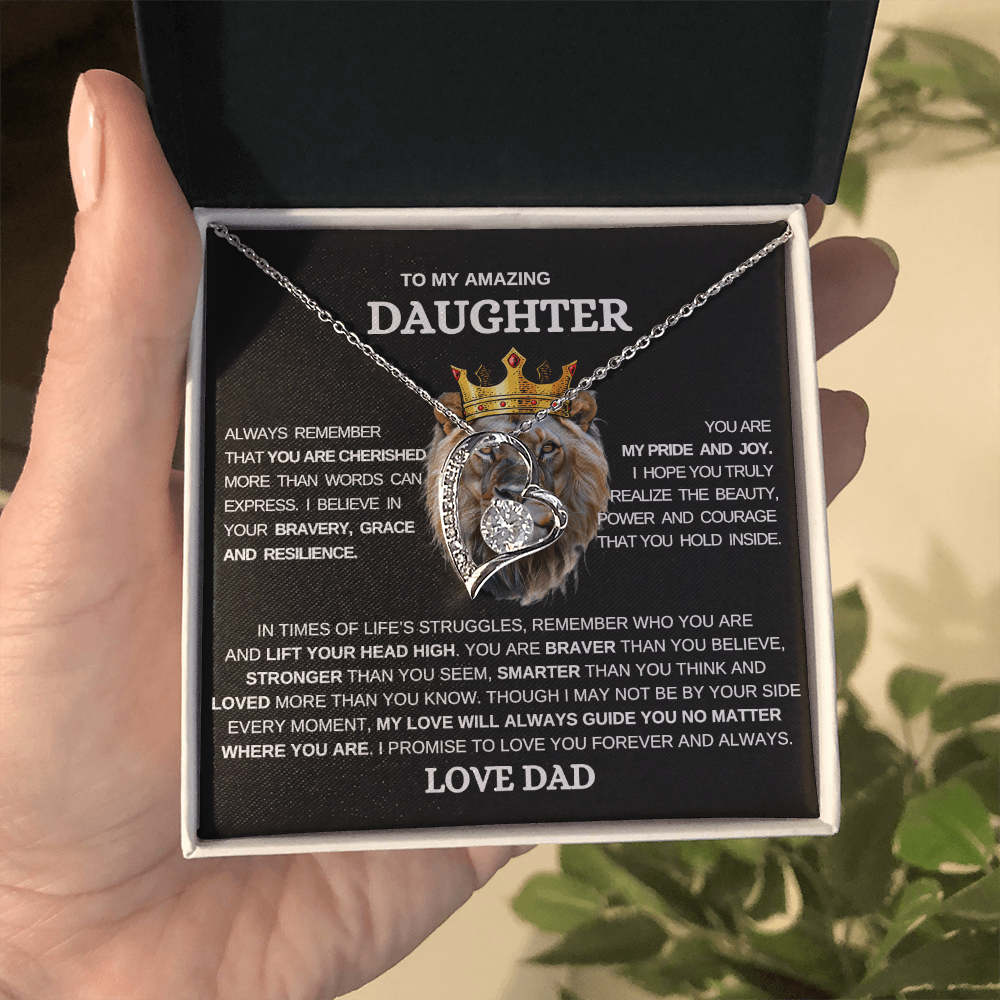 To My Daughter "You are Cherished" Forever Love Necklace!