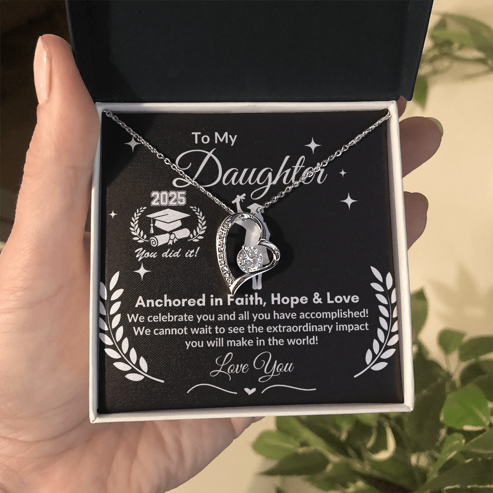 To My Daughter "Congrats on your Graduation Day" Forever Love Necklace|