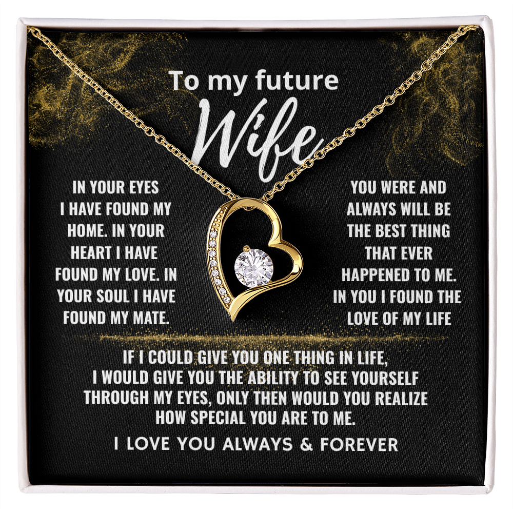 To My Future Wife " In Your Eyes" Romantic Love Necklace