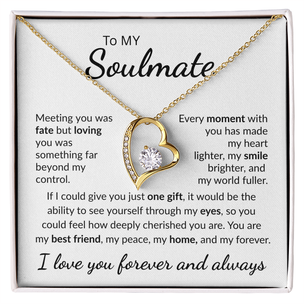 To My Soulmate "My Peace" Forever Love Necklace