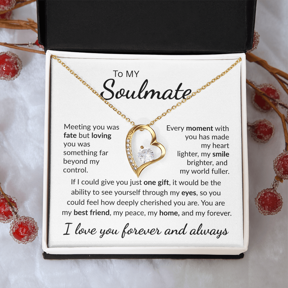 To My Soulmate "My Peace" Forever Love Necklace
