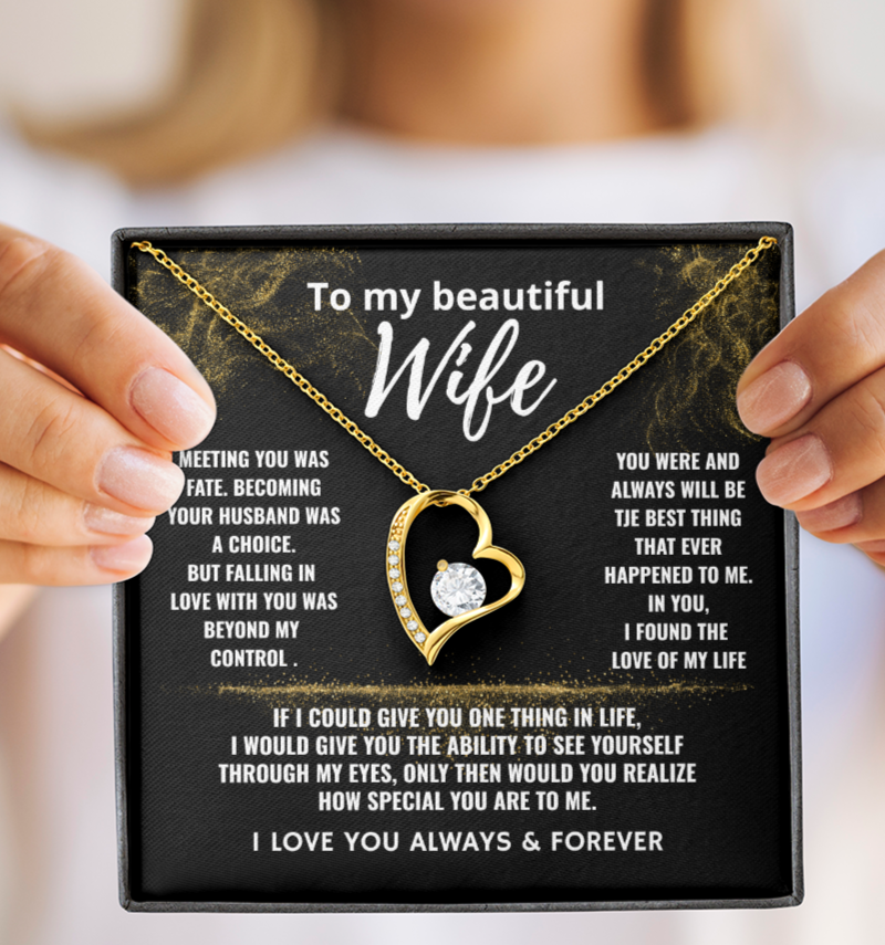 To My Wife "Love of My Life" Forever Love Necklace