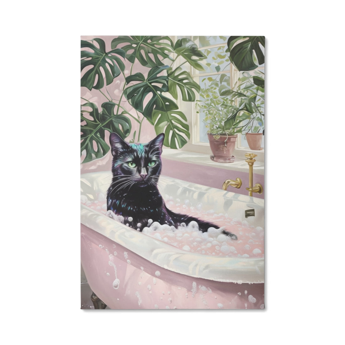 This charming canvas adds personality and warmth to any space — perfect for cat lovers and cozy home vibes.