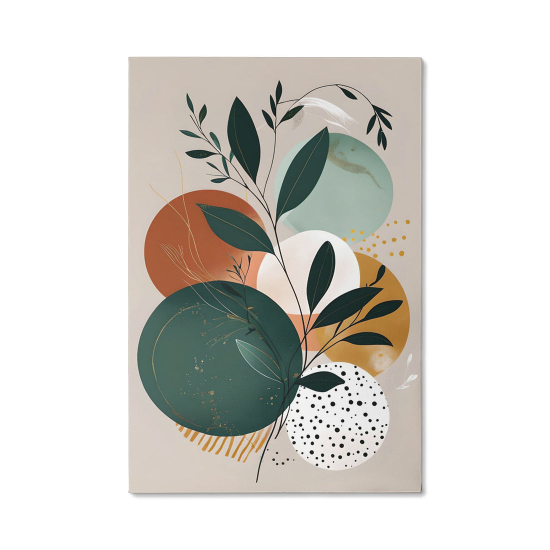 A harmonious blend of nature and geometry creating a soothing, modern aesthetic! Ideal for adding a calm, artful vibe to any living space, office, or creative corner.