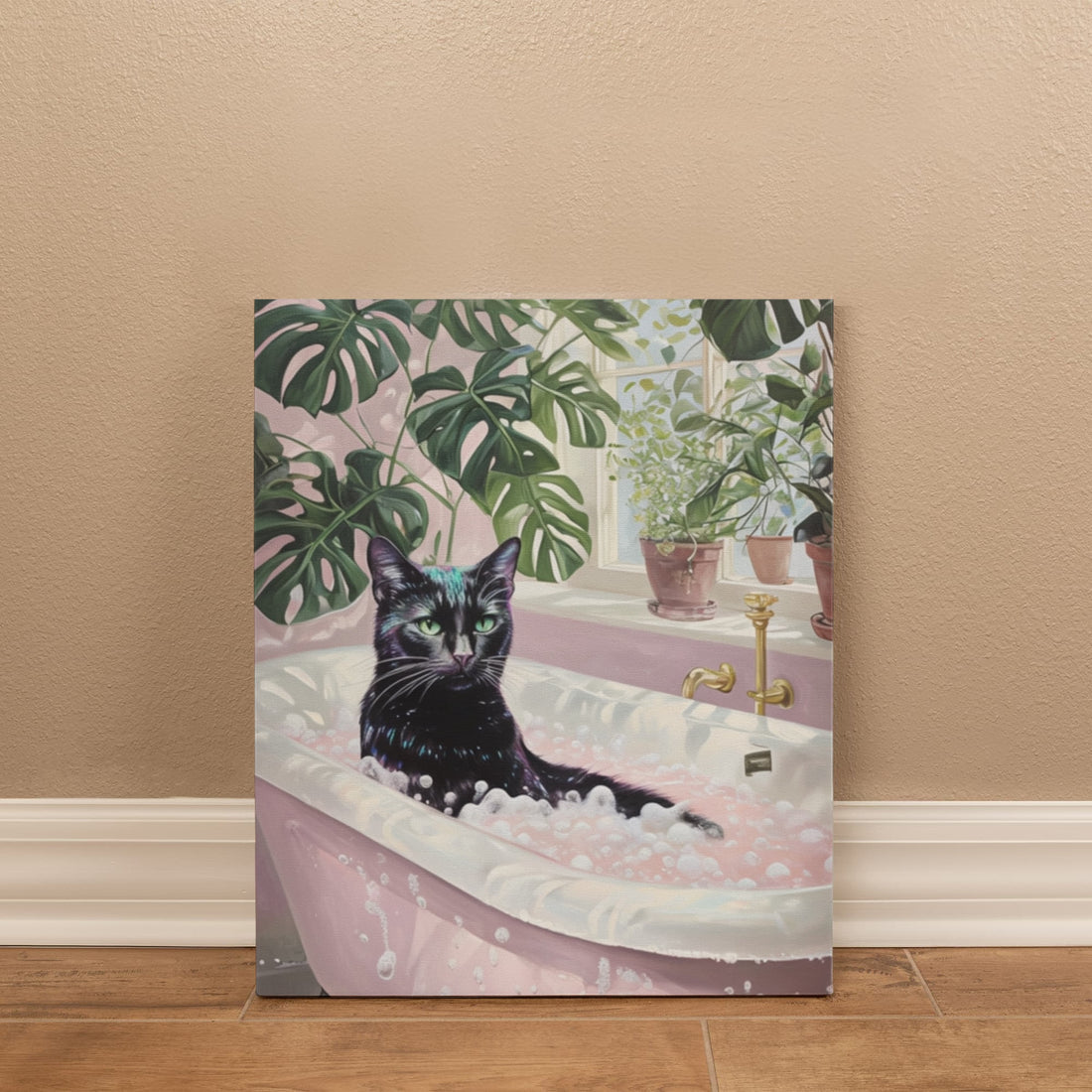 This charming canvas adds personality and warmth to any space — perfect for cat lovers and cozy home vibes.