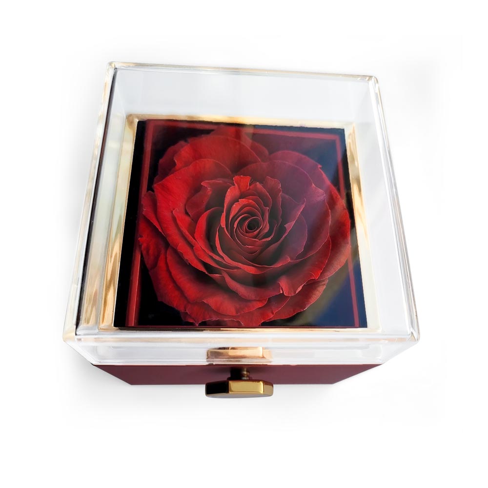 To My Amazing Mom "I Love You with all my Heart" Love Knot Necklace with rotating rose gift box.