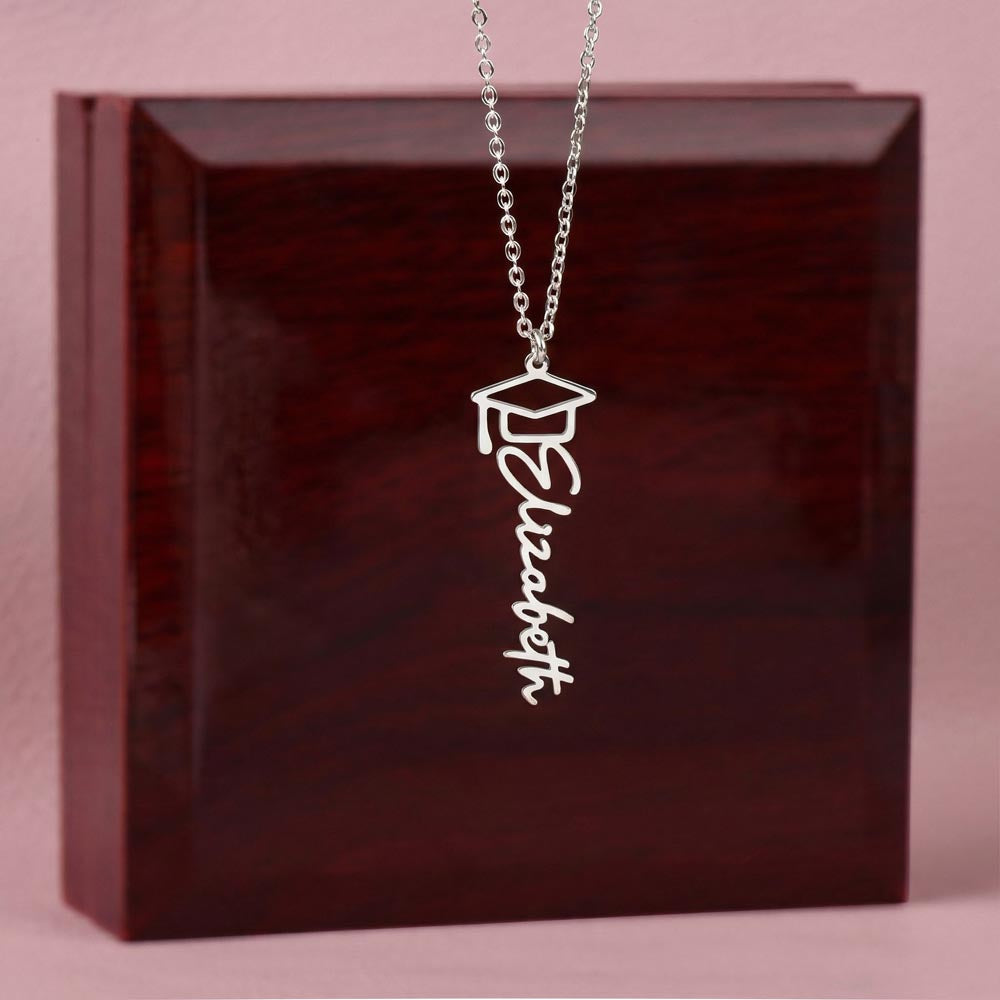 Personalized Graduation Cap Necklace, Graduation Keepsake, Gift for Her, Gift for him