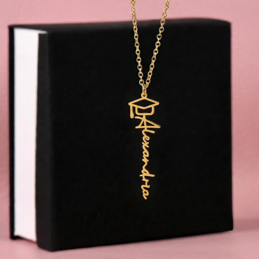 Personalized Graduation Cap Necklace, Graduation Keepsake, Gift for Her, Gift for him