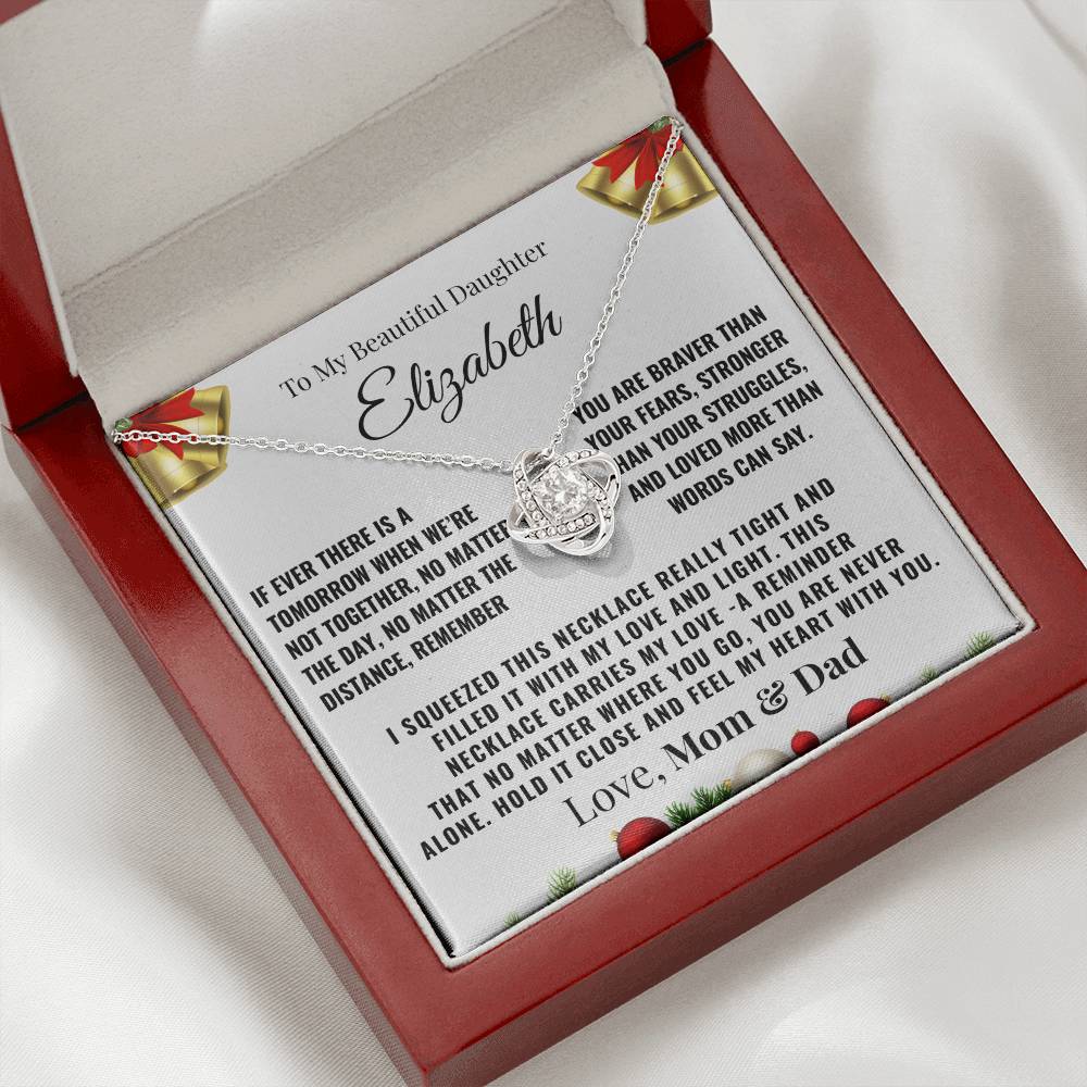 To My Daughter "You Are Never Alone" Personalized Necklace