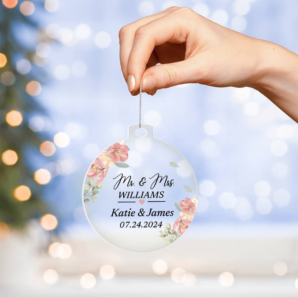 Mr. & Mrs. Personalized Acrylic Ornament!