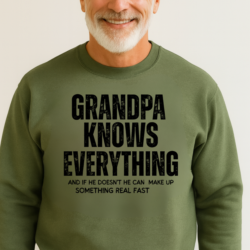 Grandpa Knows Everything, Funny Grandpa Shirt, Best Grandpa Gift, Cool Grandpa Birthday