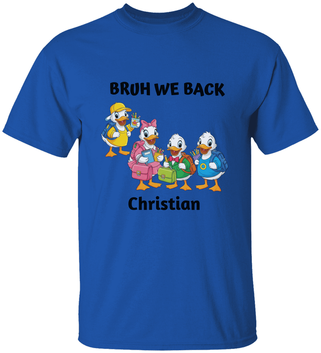 Kids Cartoon Character Tee - Personalized Name