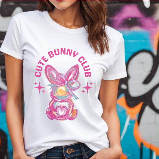 Kids Easter Bunny Shirt, Cute Bunny Club Tee, Girls Easter Outfit, Bunny Easter Tee, Easter Egg Hunt Shirt, Spring Shirt