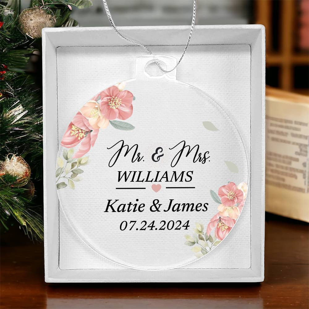Mr. & Mrs. Personalized Acrylic Ornament!