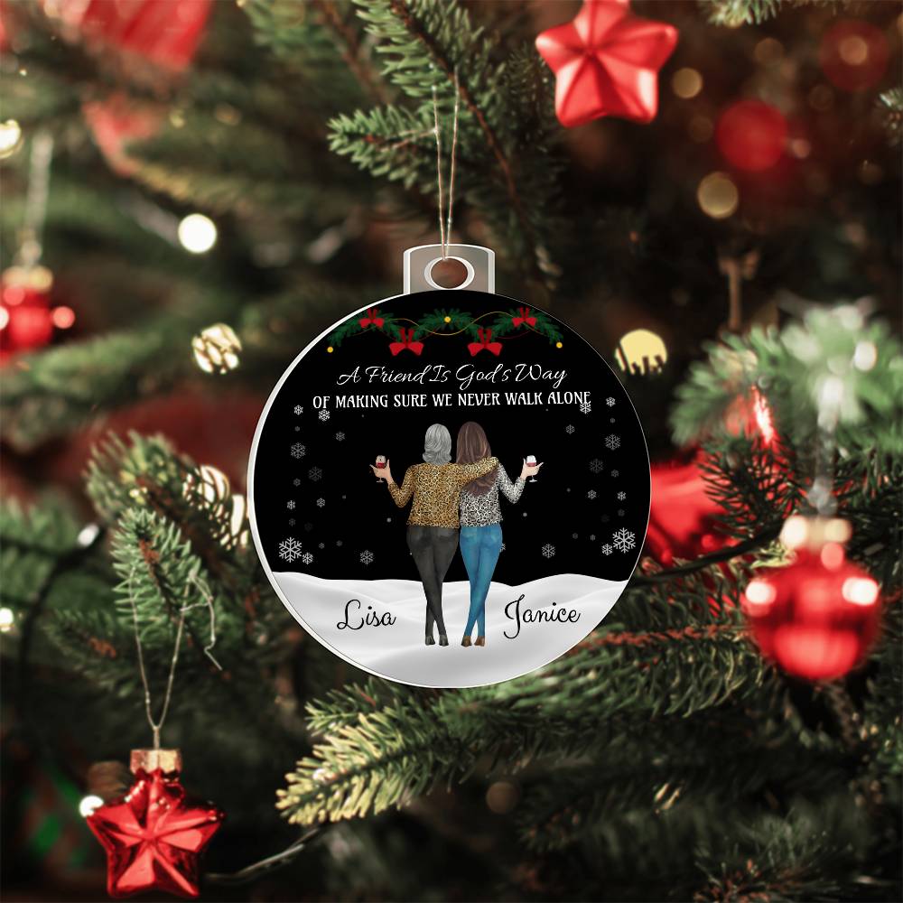 Personalized Acrylic Ornament, Custom Christmas Keepsake, Unique Gift for Friends, Holiday Decoration