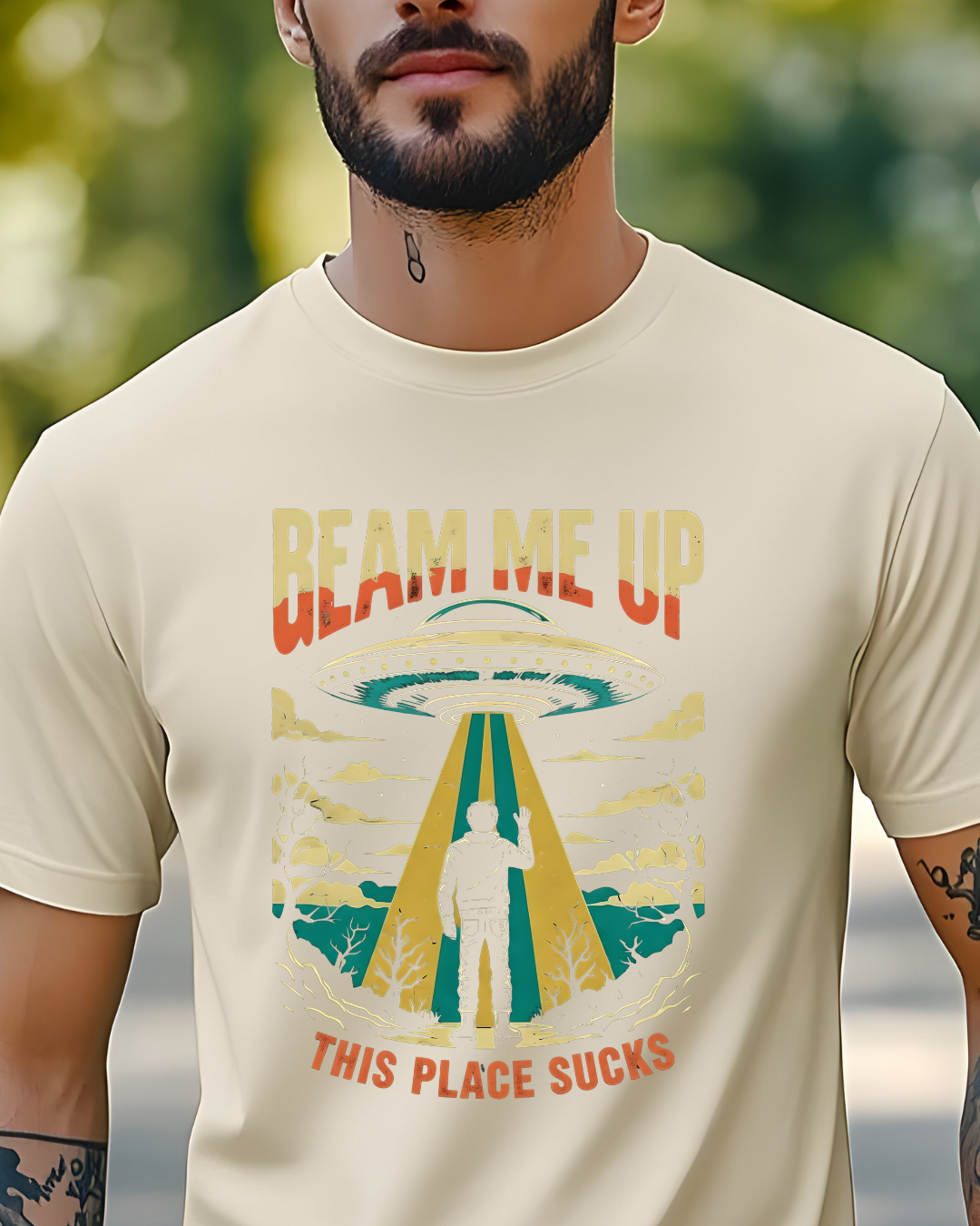 Funny UFO Alien T-Shirt, Sci-Fi Graphic Tee, Gift for Sci-Fi Lovers, Alien Abduction T-Shirt, Graphic Novelty Shirt