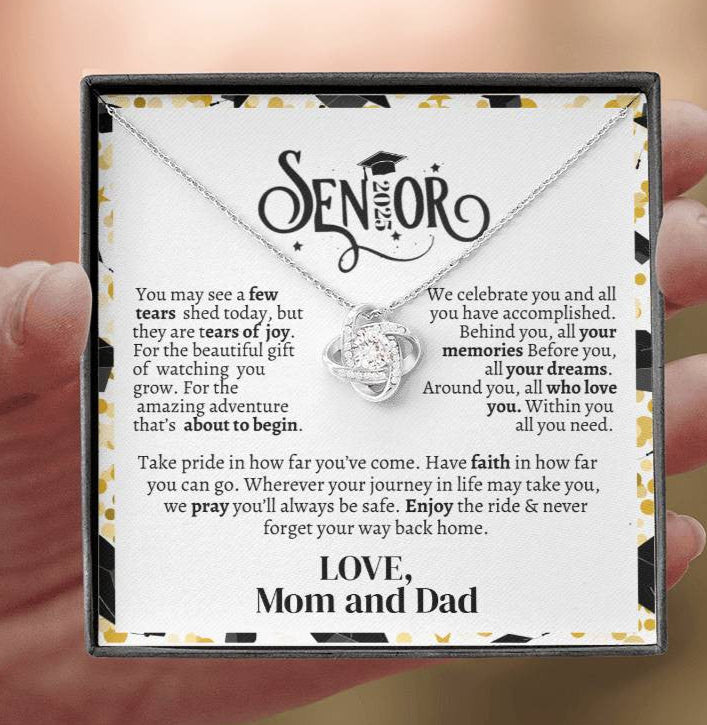 Graduation necklace, Graduation gift, Class of 2025 Love Knot Necklace