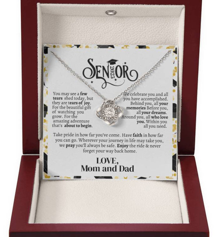 Graduation necklace, Graduation gift, Class of 2025 Love Knot Necklace